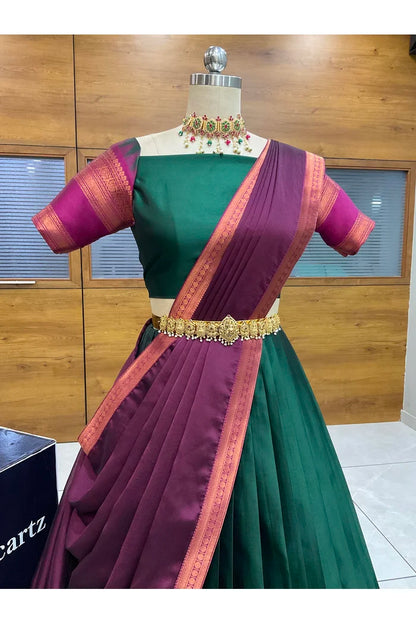 దక్షిణ భారత పండుగ సాంప్రదాయ హాఫ్ చీర (ఛవి) 