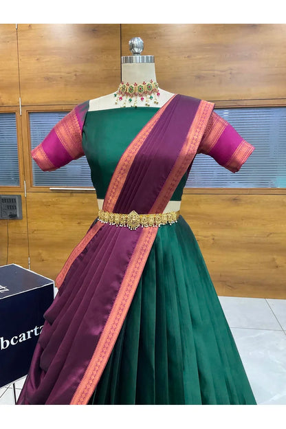 దక్షిణ భారత పండుగ సాంప్రదాయ హాఫ్ చీర (ఛవి) 