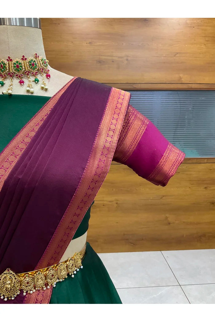 దక్షిణ భారత పండుగ సాంప్రదాయ హాఫ్ చీర (ఛవి) 