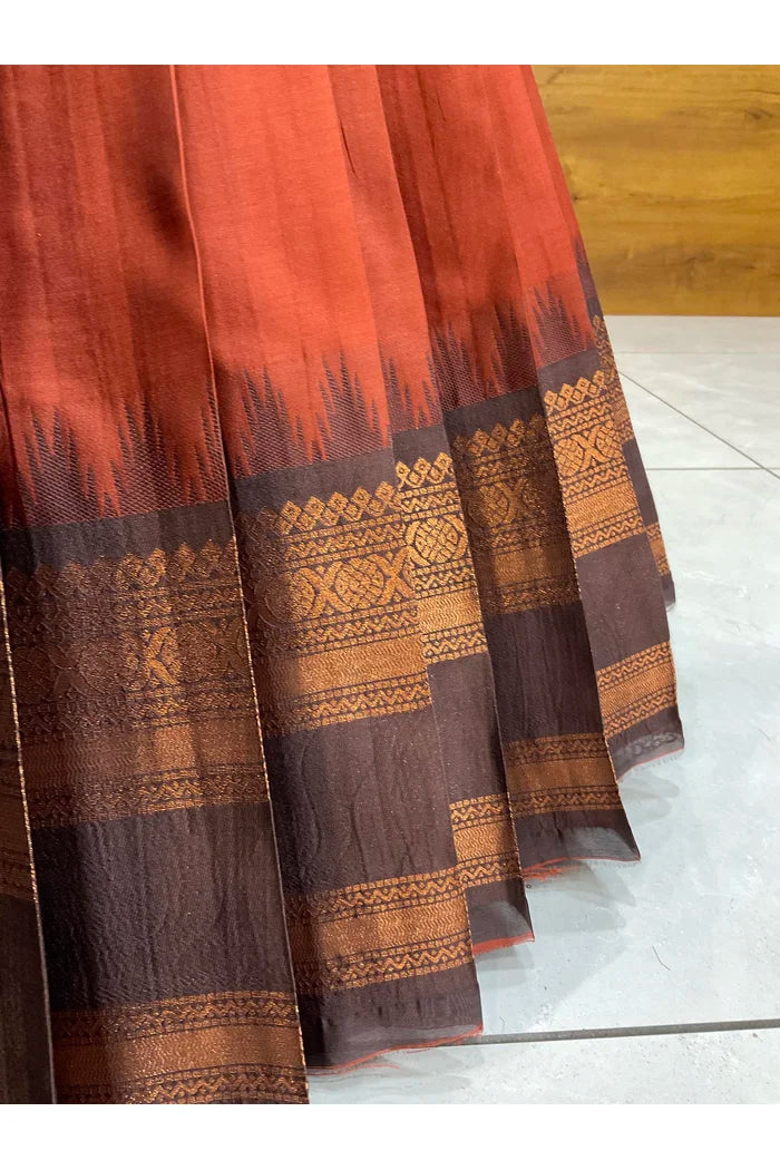 దక్షిణ భారత పండుగ సాంప్రదాయ హాఫ్ చీర (ఛవి) 