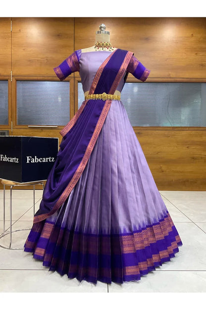 దక్షిణ భారత పండుగ సాంప్రదాయ హాఫ్ చీర (ఛవి) 