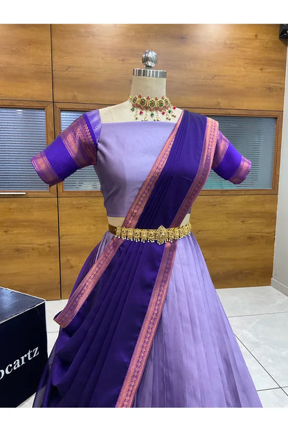 దక్షిణ భారత పండుగ సాంప్రదాయ హాఫ్ చీర (ఛవి) 