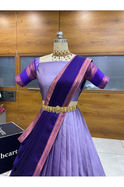 దక్షిణ భారత పండుగ సాంప్రదాయ హాఫ్ చీర (ఛవి) 