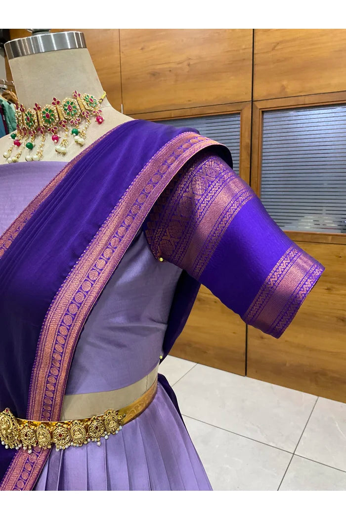 దక్షిణ భారత పండుగ సాంప్రదాయ హాఫ్ చీర (ఛవి) 