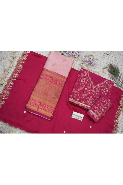 Beautiful South Indian Style Half Saree with Blouse and Dupatta for Women | Rudhira