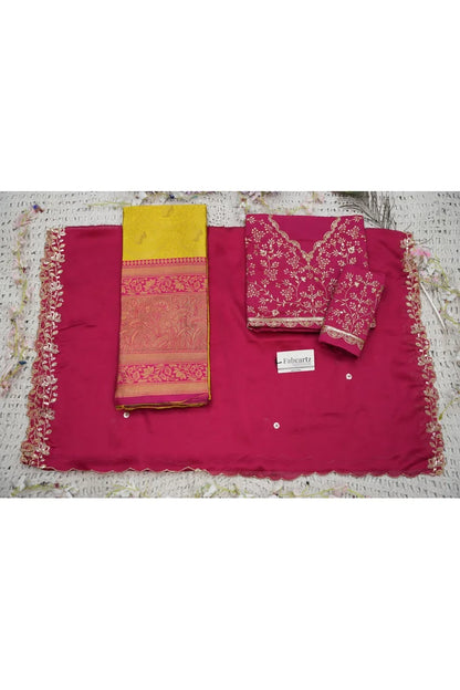 Beautiful South Indian Style Half Saree with Blouse and Dupatta for Women | Rudhira