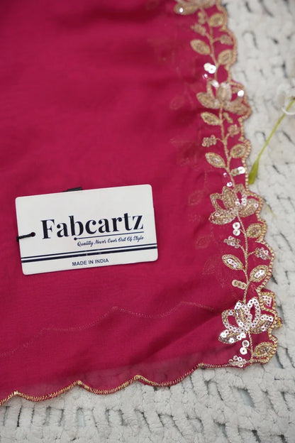 Beautiful South Indian Style Half Saree with Blouse and Dupatta for Women | Rudhira