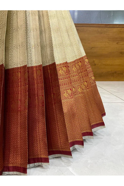 దక్షిణ భారత పండుగ సాంప్రదాయ హాఫ్ చీర (ఛవి) 