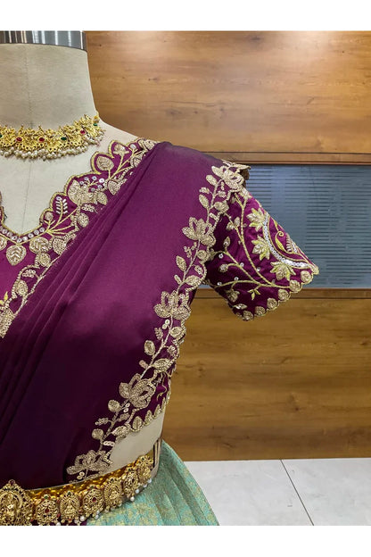 దక్షిణ భారత పండుగ సాంప్రదాయ హాఫ్ చీర (ఛవి) 
