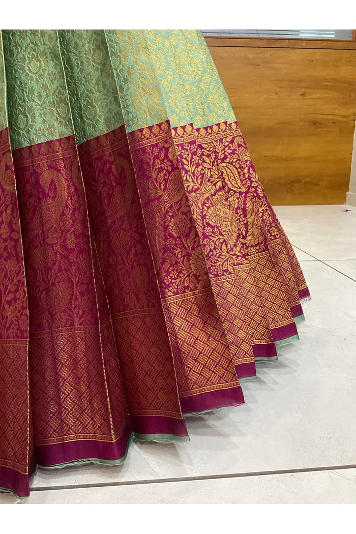 దక్షిణ భారత పండుగ సాంప్రదాయ హాఫ్ చీర (ఛవి) 