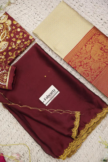 Beautiful South Indian Style Half Saree with Blouse and Dupatta for Women | Lajja