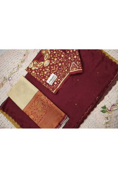 Beautiful South Indian Style Half Saree with Blouse and Dupatta for Women | Lajja