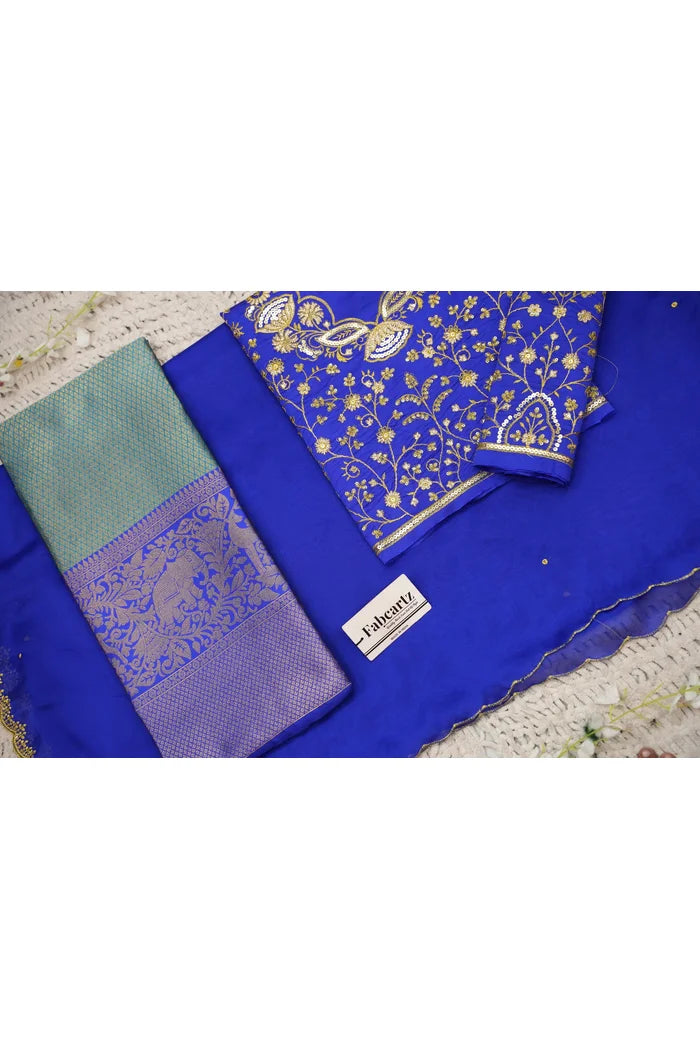 Beautiful South Indian Style Half Saree with Blouse and Dupatta for Women | Lajja