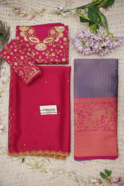 Beautiful South Indian Style Half Saree with Blouse and Dupatta for Women | Lajja