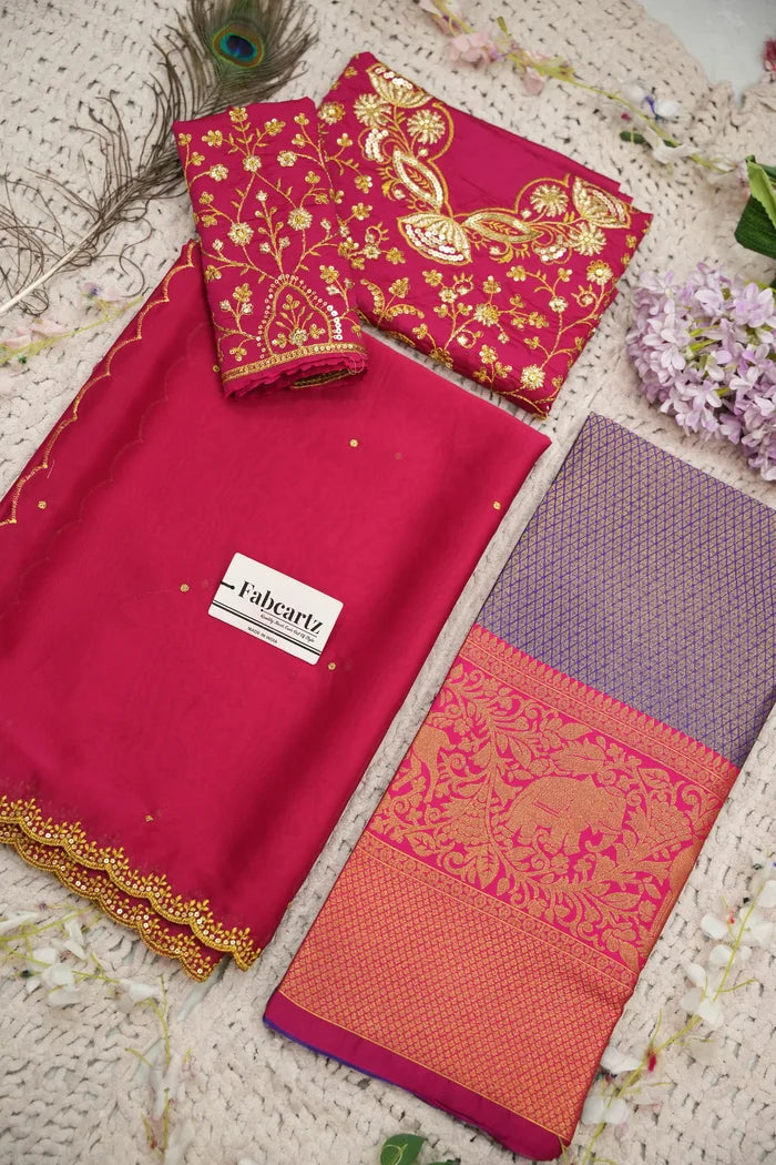 Beautiful South Indian Style Half Saree with Blouse and Dupatta for Women | Lajja
