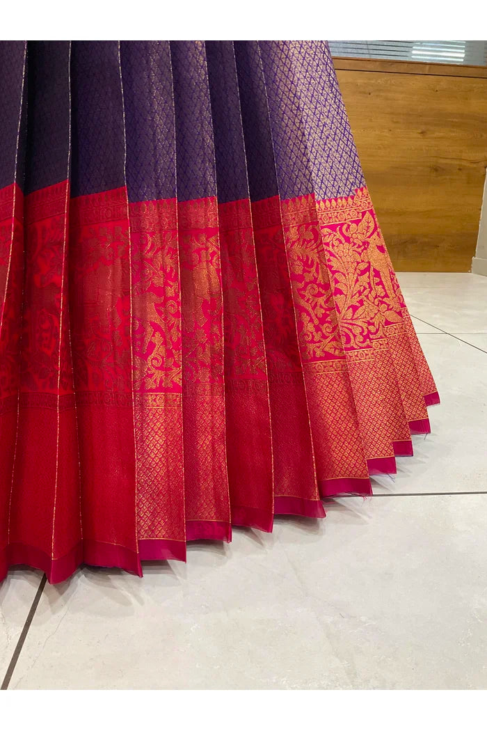 Beautiful South Indian Style Half Saree with Blouse and Dupatta for Women | Lajja