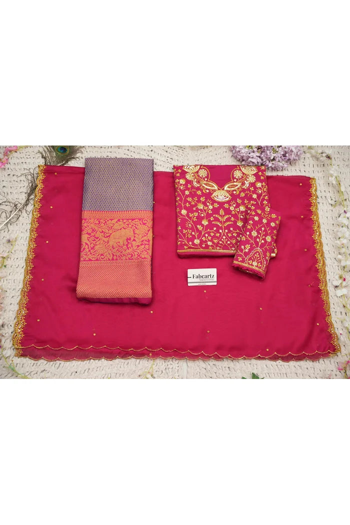 Beautiful South Indian Style Half Saree with Blouse and Dupatta for Women | Lajja