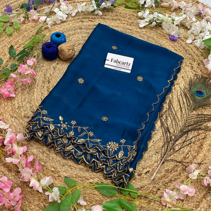 RangoliDup Beautiful Embroidery & Beads work Rangoli Dupatta for women | Only Dupatta