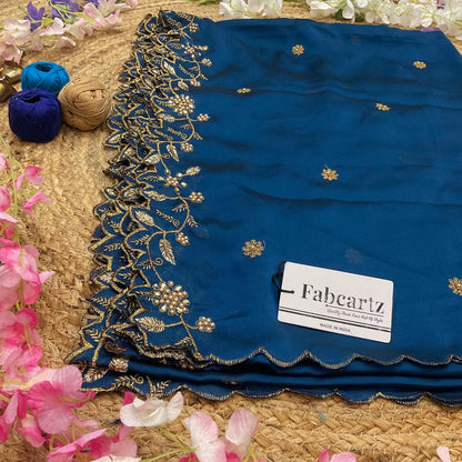 RangoliDup Beautiful Embroidery & Beads work Rangoli Dupatta for women | Only Dupatta