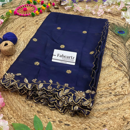 RangoliDup Beautiful Embroidery & Beads work Rangoli Dupatta for women | Only Dupatta