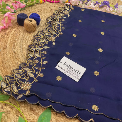 RangoliDup Beautiful Embroidery & Beads work Rangoli Dupatta for women | Only Dupatta