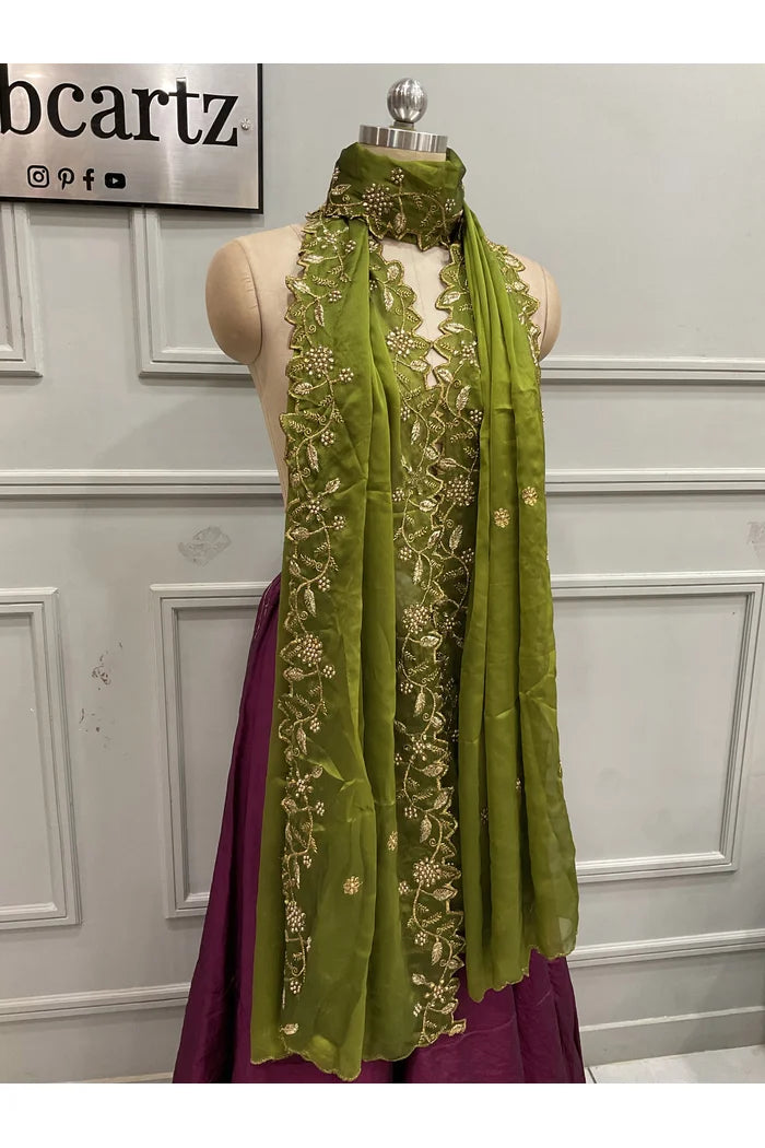 Traditional Embroidery & Beads work Rangoli Dupatta for women | Only Dupatta RangoliDup