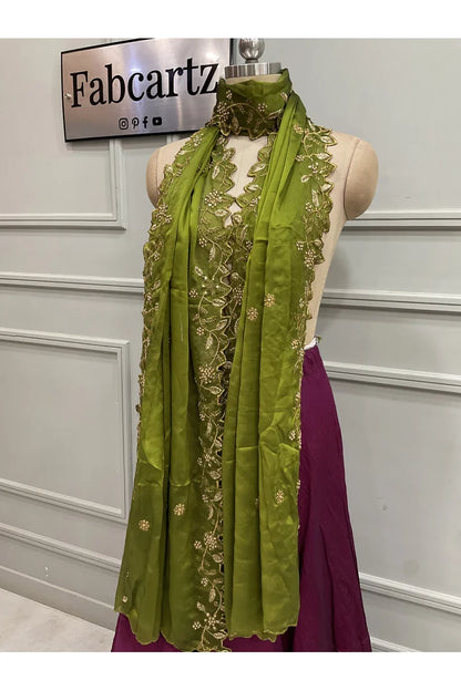 Traditional Embroidery & Beads work Rangoli Dupatta for women | Only Dupatta RangoliDup