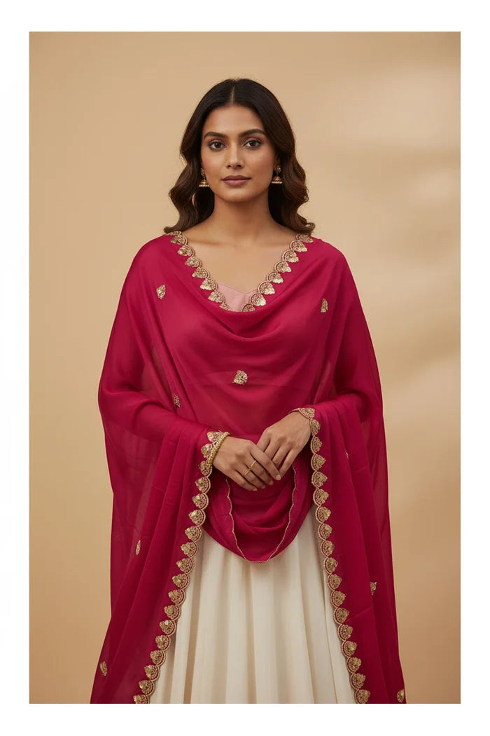 Beautiful Embroidery work Rangoli Dupatta for women | Only Dupatta Satyabhumi Dup