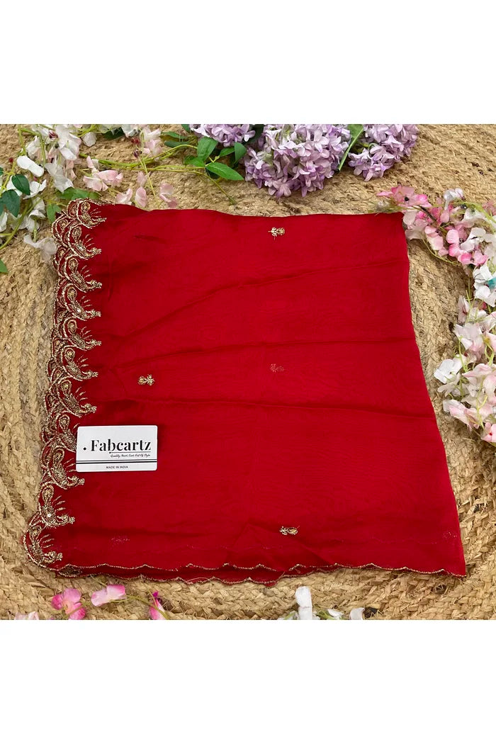Beautiful Embroidery Rangoli Dupatta for women | Only Dupatta BadeMorwali Dup