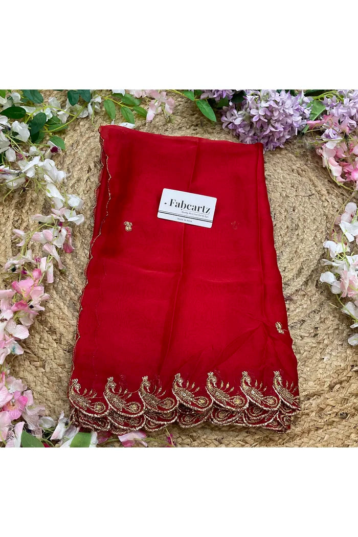 Beautiful Embroidery Rangoli Dupatta for women | Only Dupatta BadeMorwali Dup