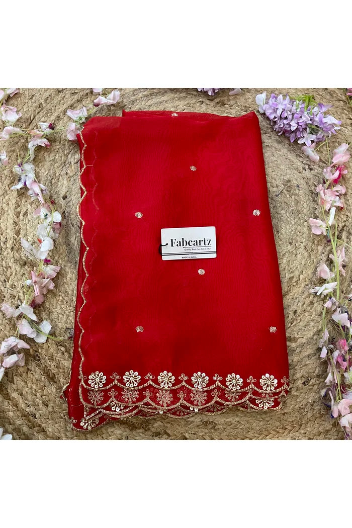 Beautiful Hand work and Beads work Rangoli Dupatta for women | Only Dupatta Dharani Dup