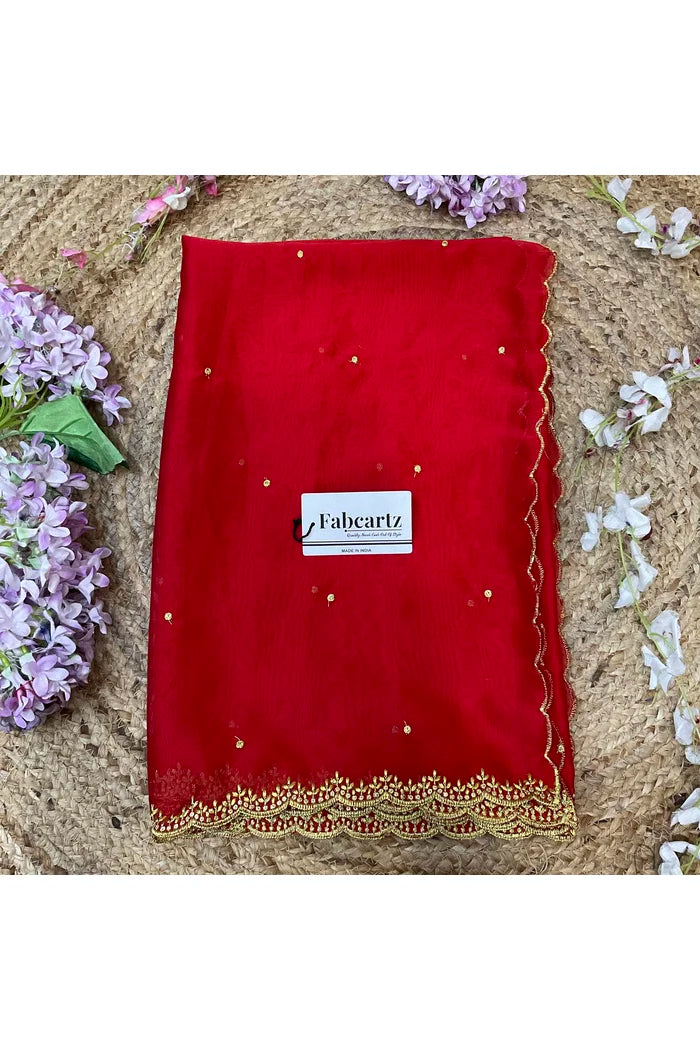 Beautiful Embroidery work Rangoli Dupatta for women | Only Dupatta Ishita Dup