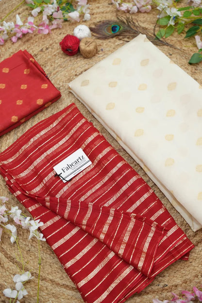 Yamuna South Indian Festival Traditional Half Saree with Embroidered Blouse & Dupatta