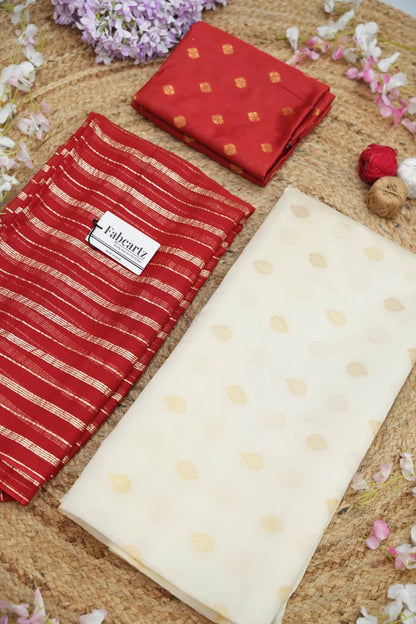 Yamuna South Indian Festival Traditional Half Saree with Embroidered Blouse & Dupatta