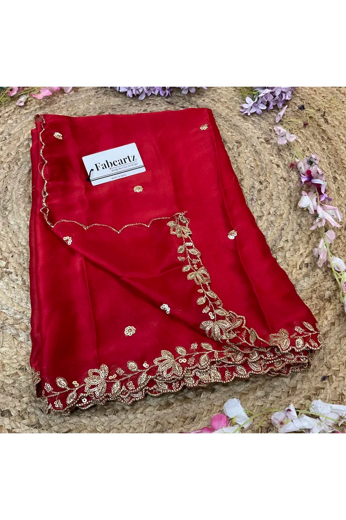 Beautiful Embroidery work Rangoli Dupatta for women | Only Dupatta BiliPatra Dup