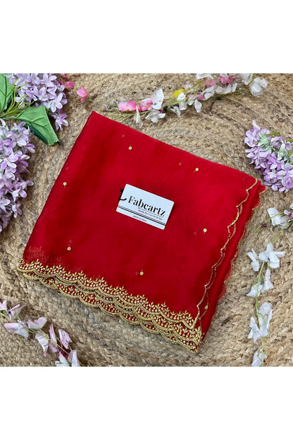 Beautiful Embroidery work Rangoli Dupatta for women | Only Dupatta Ishita Dup