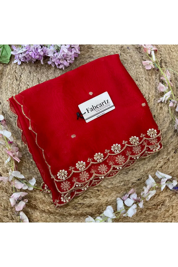 Beautiful Hand work and Beads work Rangoli Dupatta for women | Only Dupatta Dharani Dup