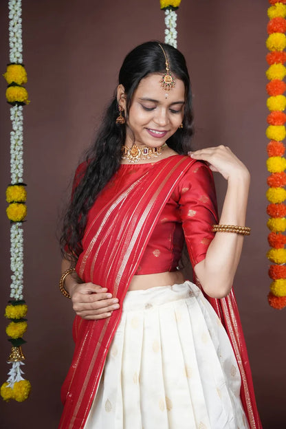 దక్షిణ భారత పండుగ సాంప్రదాయ హాఫ్ చీర (MYR) 