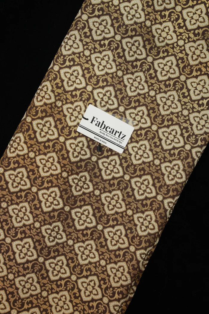 ONLY SHERWANI FABRIC JACQUARD WITH ZARI WORK (Tiles)