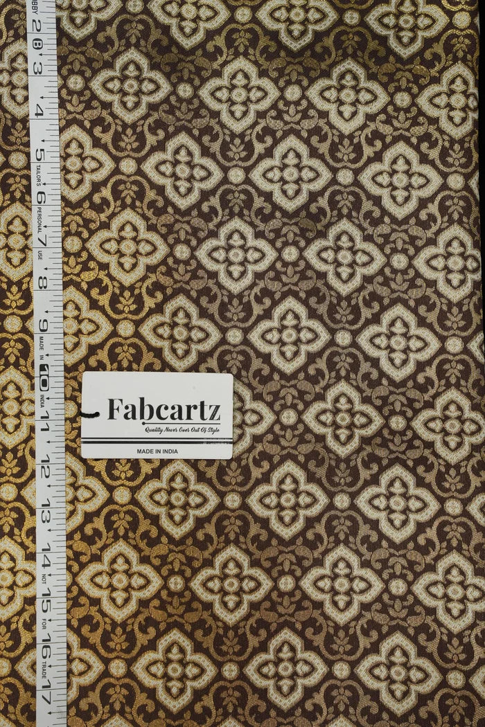 ONLY SHERWANI FABRIC JACQUARD WITH ZARI WORK (Tiles)