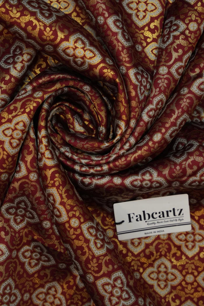 ONLY SHERWANI FABRIC JACQUARD WITH ZARI WORK (Tiles)