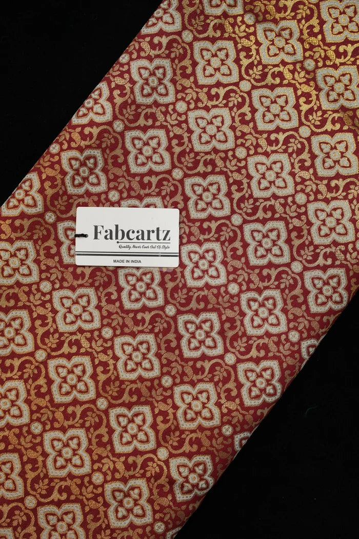 ONLY SHERWANI FABRIC JACQUARD WITH ZARI WORK (Tiles)
