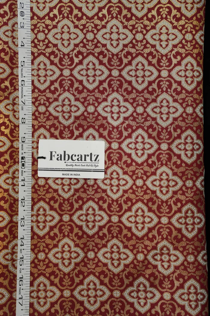 ONLY SHERWANI FABRIC JACQUARD WITH ZARI WORK (Tiles)