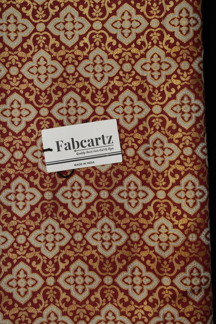 ONLY SHERWANI FABRIC JACQUARD WITH ZARI WORK (Tiles)