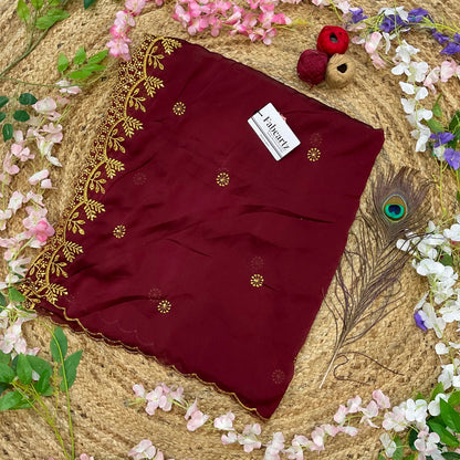 SaraswatiDup Beautiful Embroidery & Beads work Rangoli Dupatta for women | Only Dupatta
