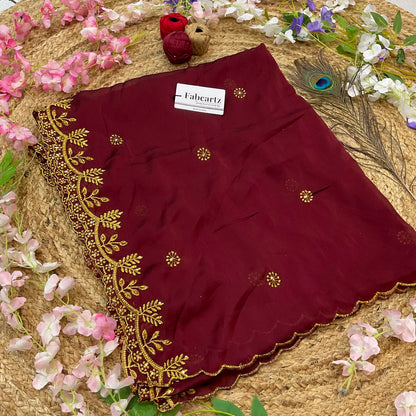 SaraswatiDup Beautiful Embroidery & Beads work Rangoli Dupatta for women | Only Dupatta