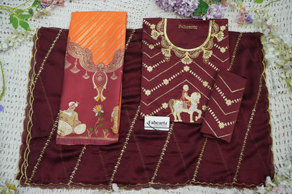 దక్షిణ భారత పండుగ సాంప్రదాయ హాఫ్ చీర (ఛవి) 
