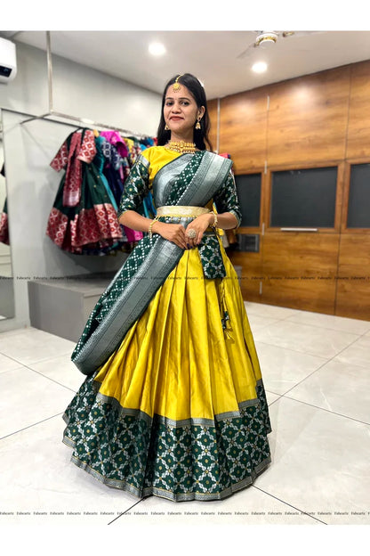 JanjalPAttu South Indian Festival Traditional Half Saree