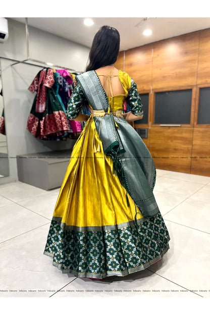 JanjalPAttu South Indian Festival Traditional Half Saree