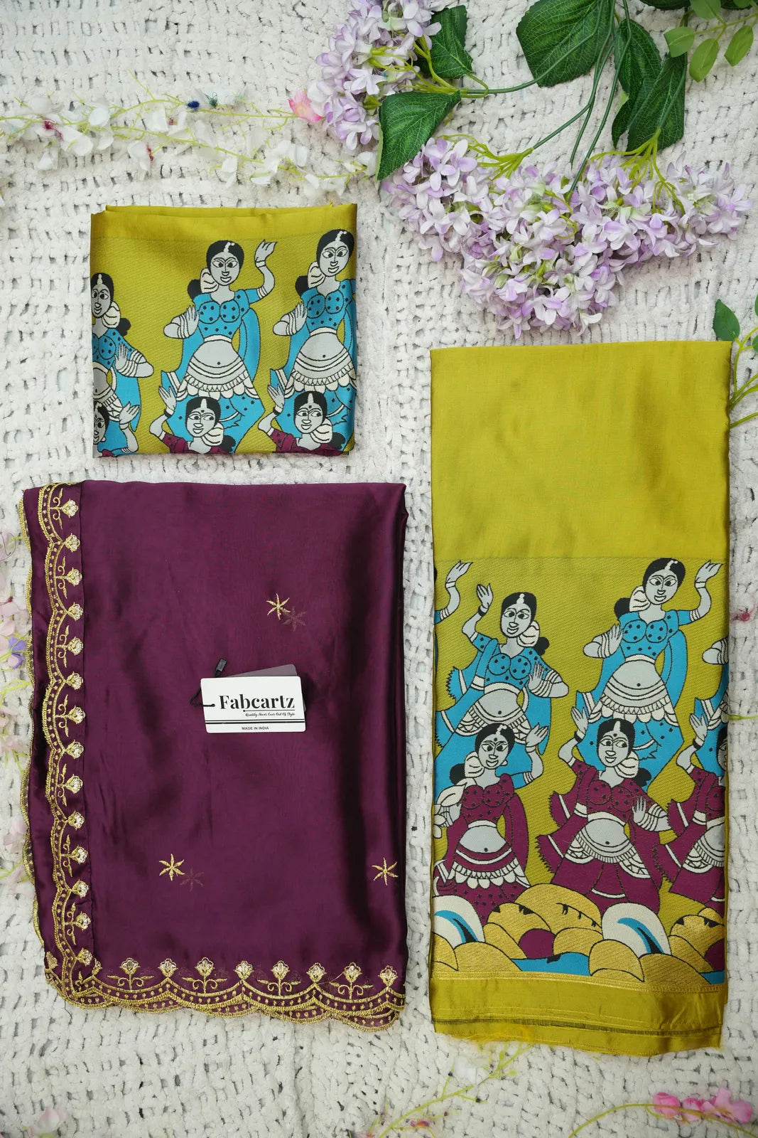(Putrika) South Indian Festival Traditional Half Saree with Embroidered Blouse & Dupatta